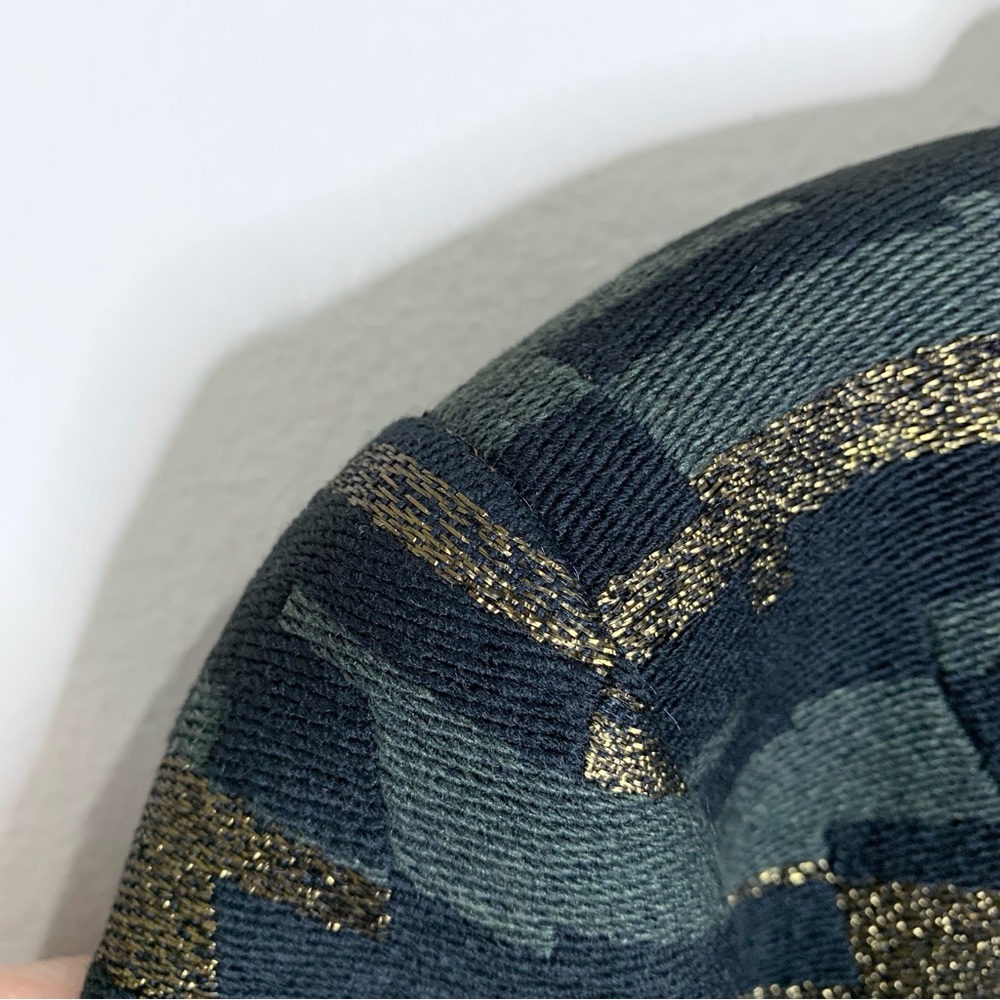 Smythe Anytime Blazer (Sz 6) Camo Jacquard Metallic Green Black Gold - Picture 7 of 16